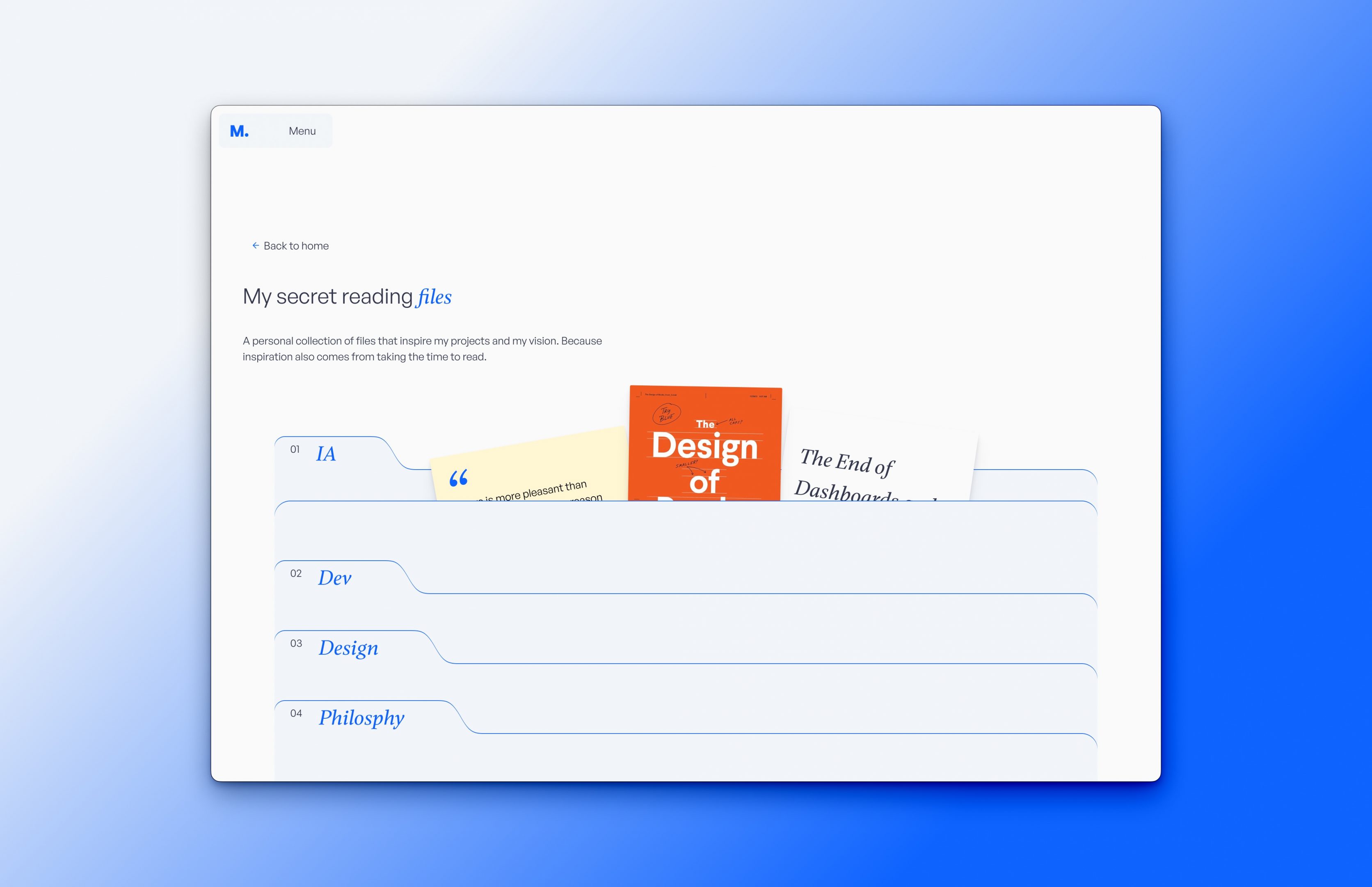Folder's notes of Marius Balaj