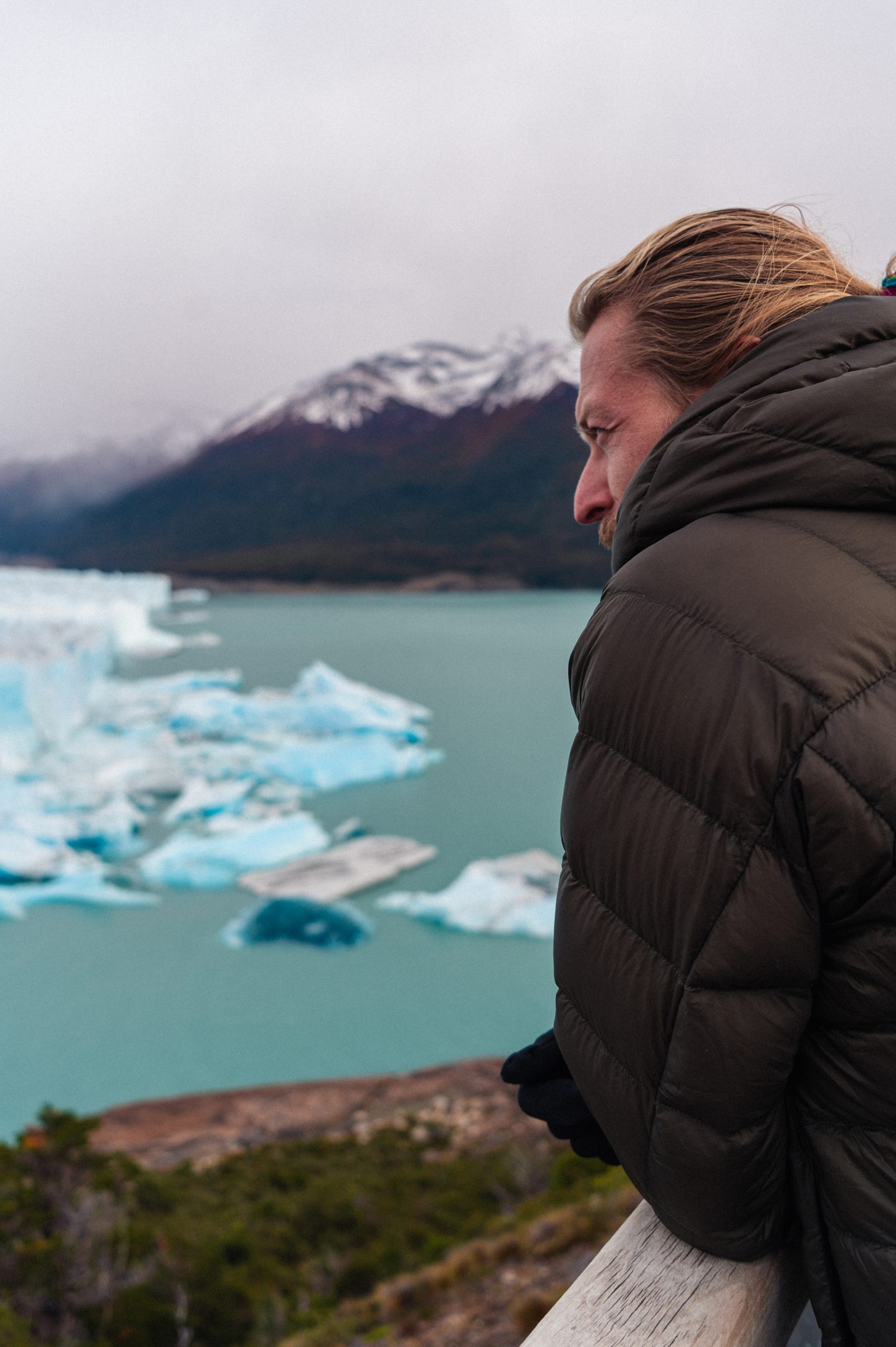 Jason Dejaegere watching Perito Moreno