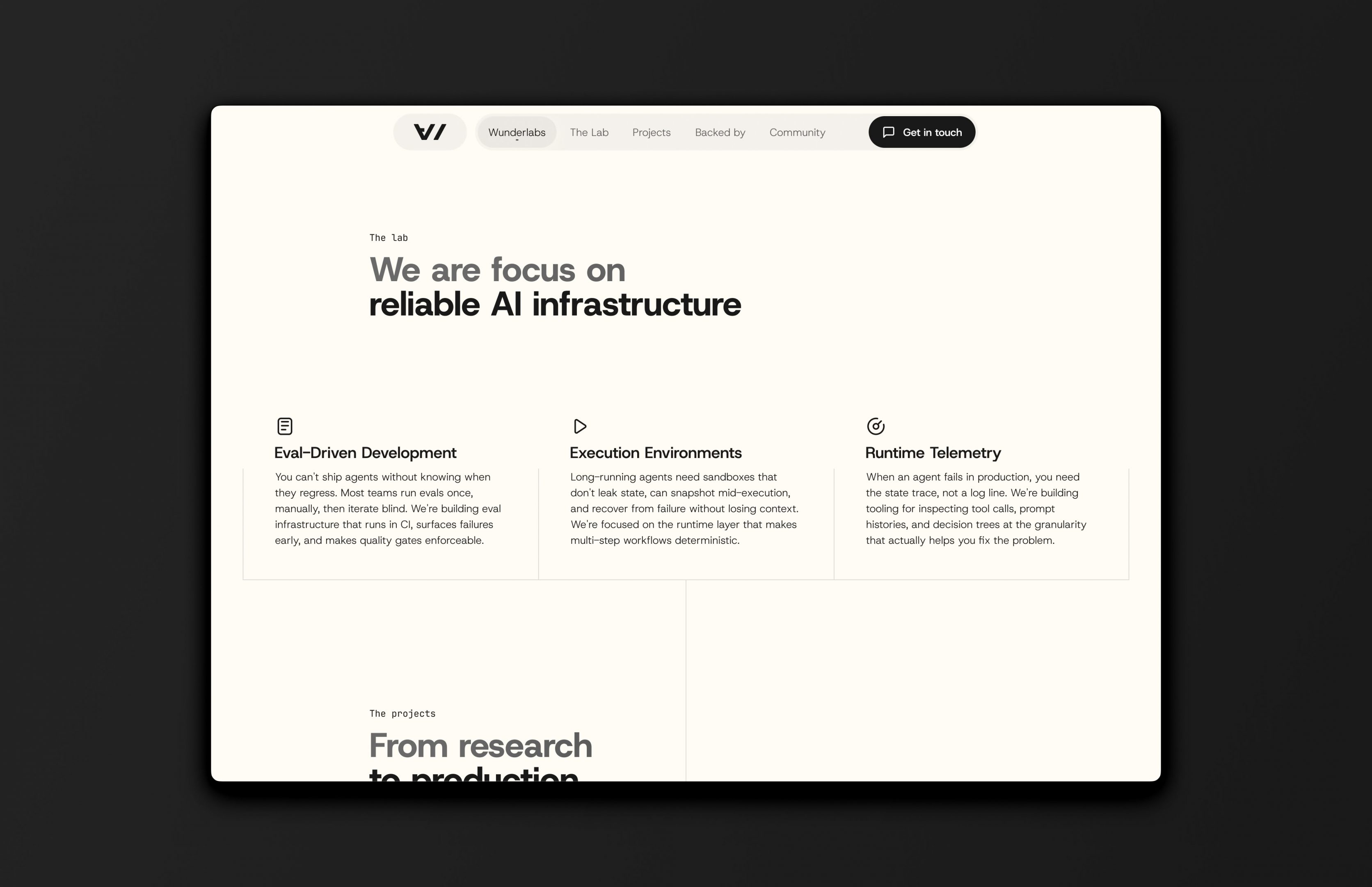 The main focus of the Wunderlabs' lab
